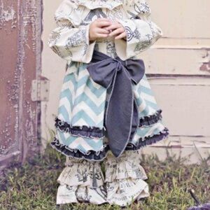Sado Paris Eiffel Tower Ruffle pants. Made in USA